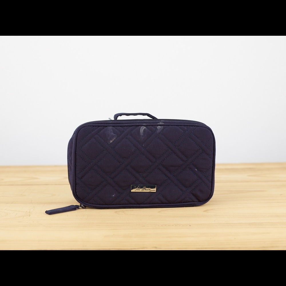 Vera Bradley navy blue makeup case